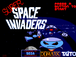 Super Space Invaders (Europe) Title Screen